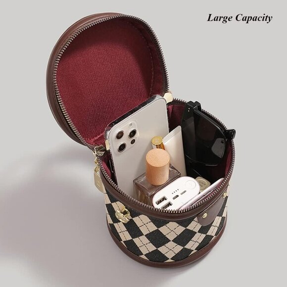 Quilted Lattice Crossbody Shoulder Bags for Women Small Tote Square Satchel Hand - Picture 5 of 7